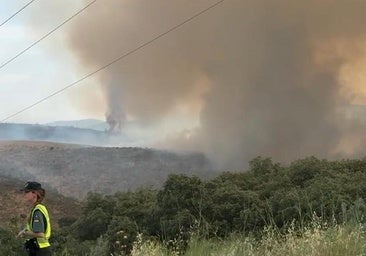 El alcalde de Valdecañas del Tajo: «El helicóptero tumbó la línea de tensión y nos quedamos sin luz»