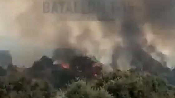 Un incendio forestal en Trujillo obliga a activar el nivel 1 de peligrosidad por riesgo de infraestructuras