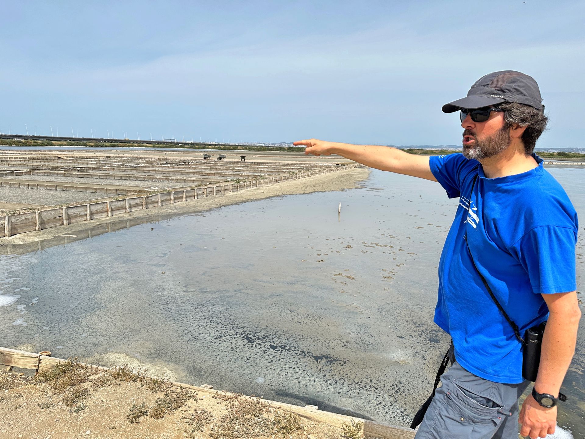 Luis Avelar guía de las salinas de Samouco.
