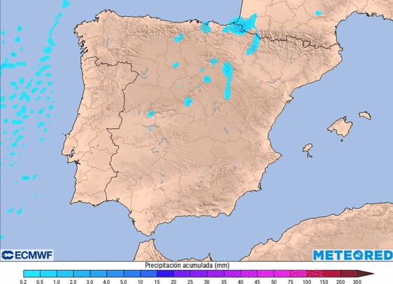 Acumulados que se esperan para los próximos días según el modelo europeo ECMWF
