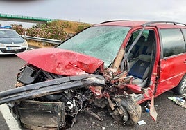 Estado en el que han quedado los vehículos implicados en el accidente.