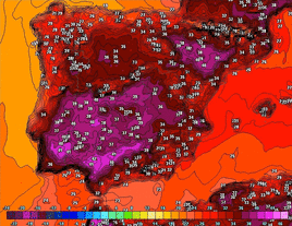 Previsión de temperaturas para los próximos días.
