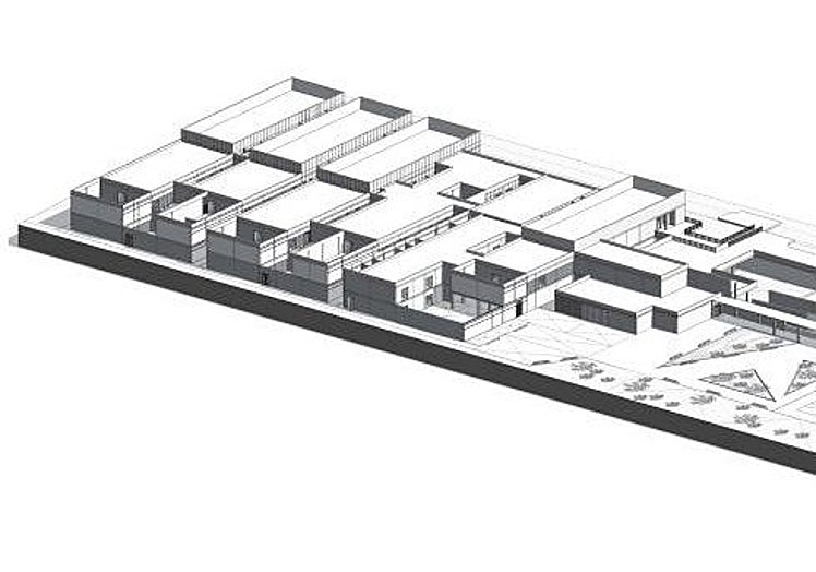 Proyecto del nuevo centro Marcelo Nessi adjunto al actual.
