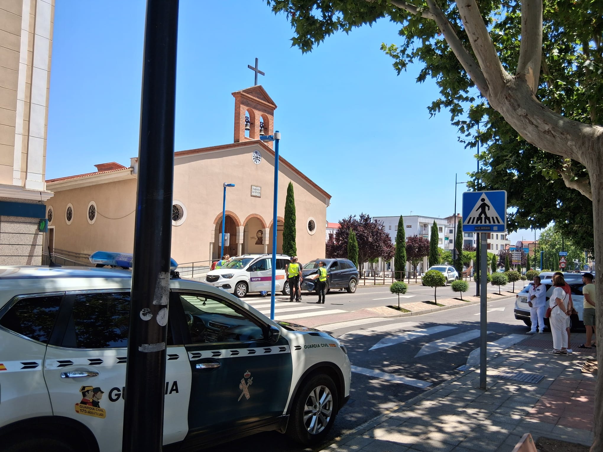 Lugar del accidente de tráfico.
