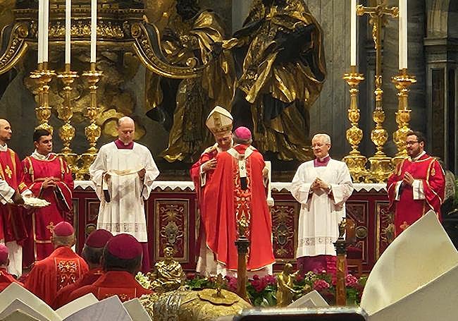 Un momento de la homilía celebrada en la Basílica de San Pedro.