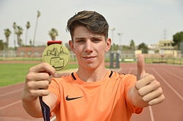 David García Zurita tras ganar el oro en el Campeonato de Europa Sub-18