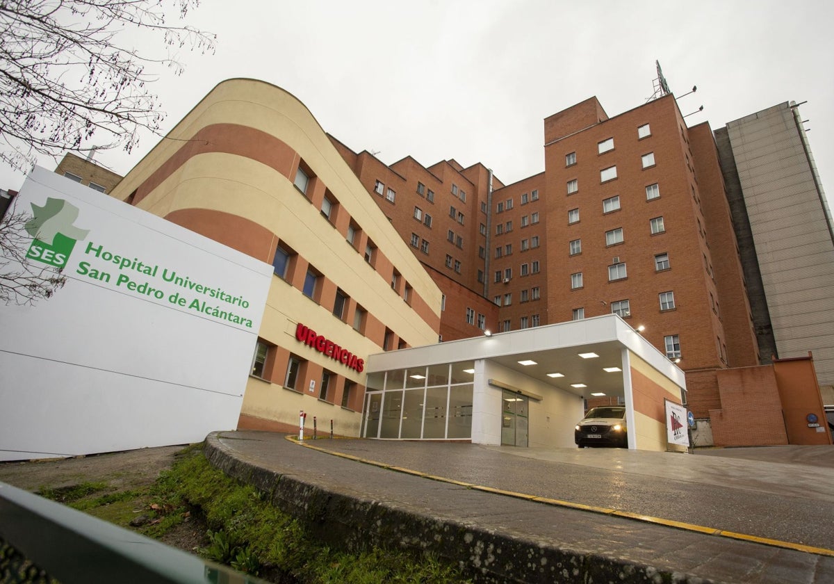 Hospital San Pedro de Alcántara de Cáceres, donde trabaja como pediatra la demandante.