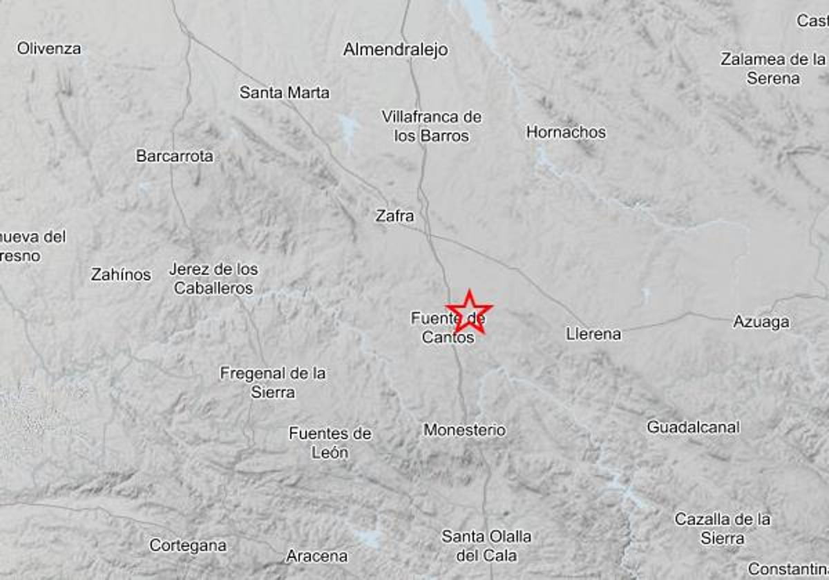 Registrado un temblor en Extremadura