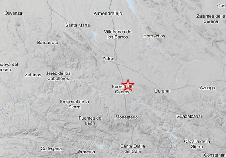 Registrado un temblor en Extremadura