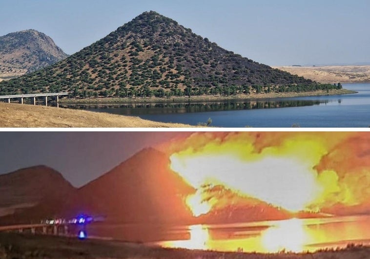 Un incendio calcina 25 hectáreas del monumento natural del Cerro Masatrigo