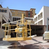 Obras de mejora en un centro educativo de la región en una imagen de archivo.
