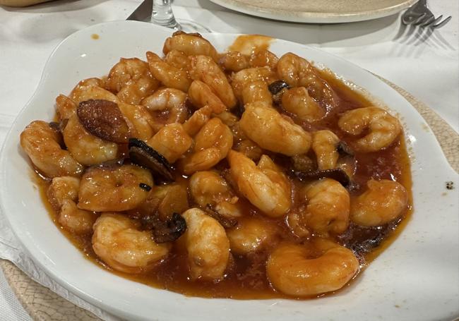 Gambas a la bilbaína.