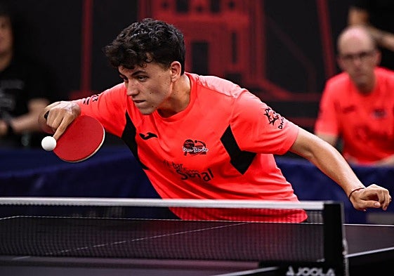 Jesús Aguado durante el Campeonato de España de tenis de mesa.