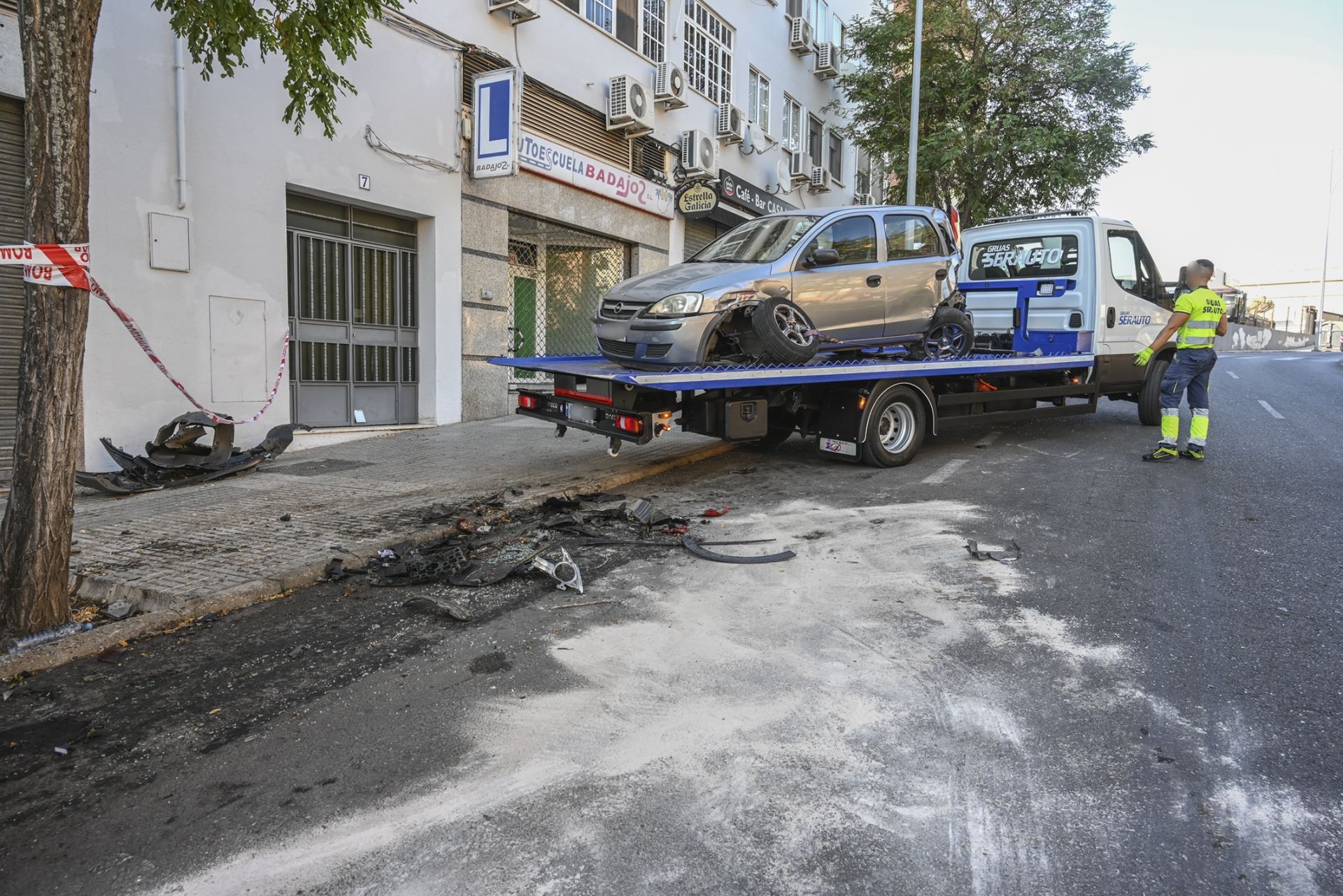 Así ha quedado el coche tras el accidente en Suerte de Saavedra