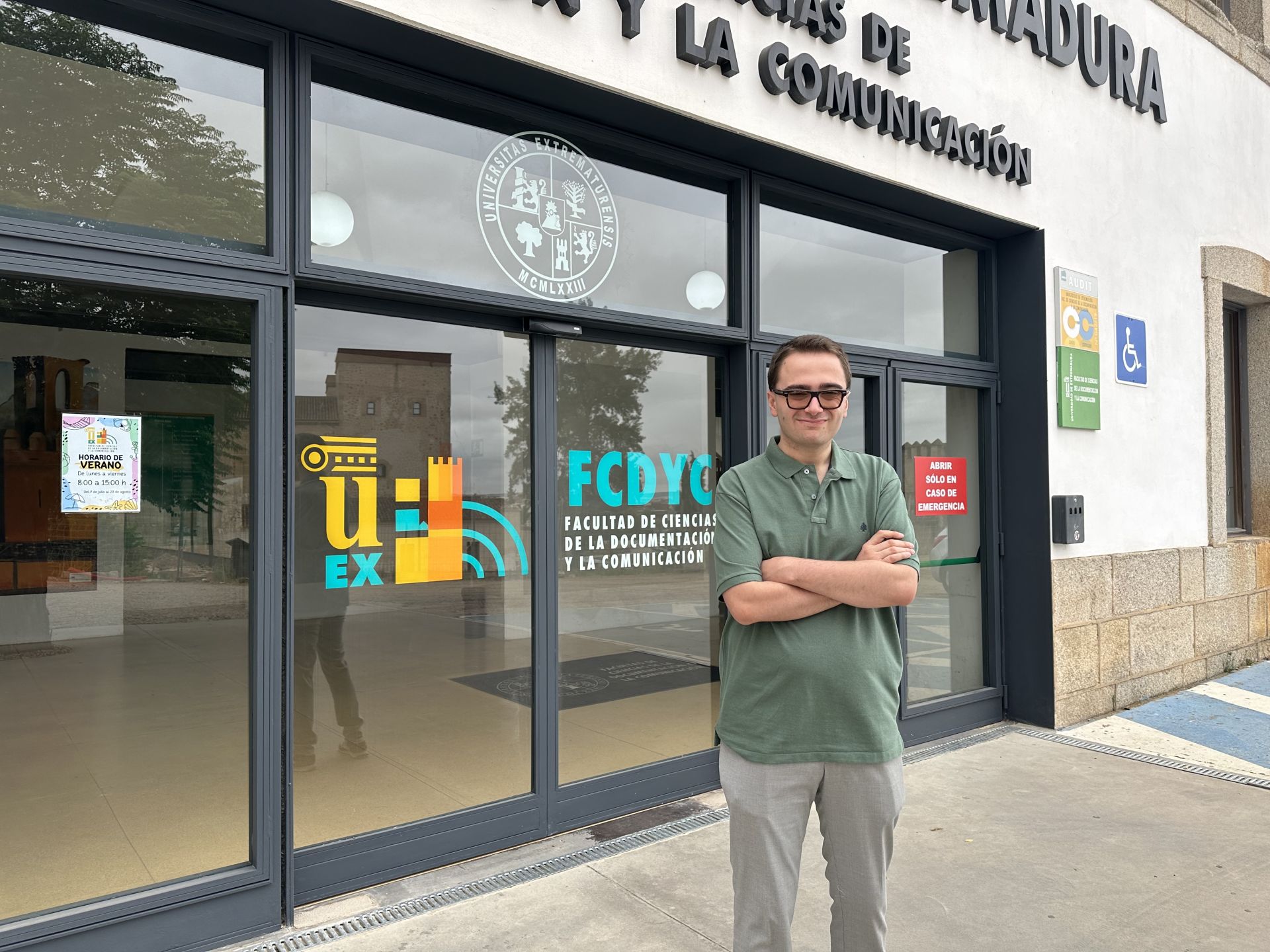 Foto tomada de Javier Mendoza en la Facultad de Ciencias de la Documentación y Comunicación