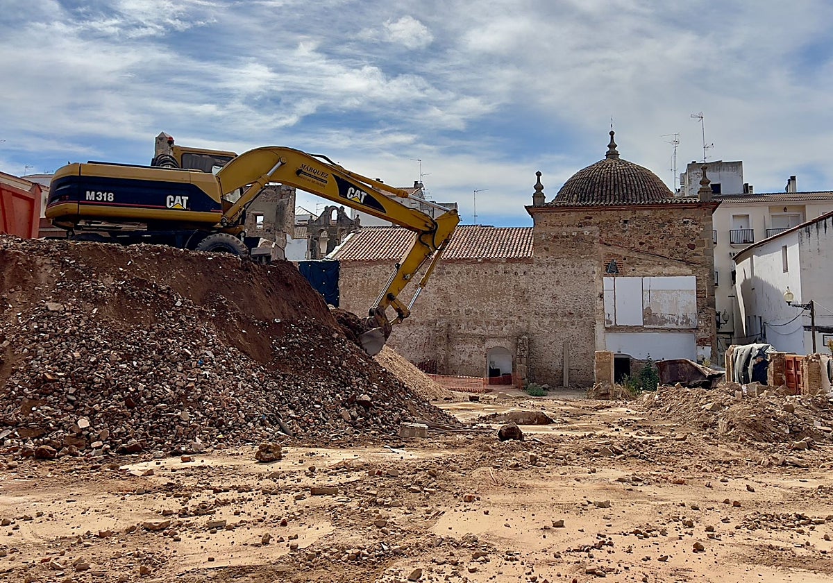 Obras en el antiguo solar de las Concepcionistas.