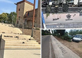 Algunas de las pintadas que han aparecido en Badajoz las últimas semanas.