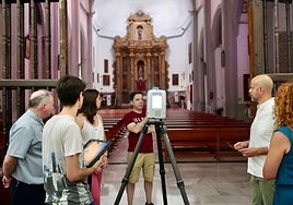 Imágenes del proyecto en el que están escaneando la iglesia.