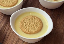 Natillas caseras con galleta