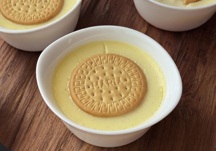 Receta tradicional de natillas caseras con galletas María