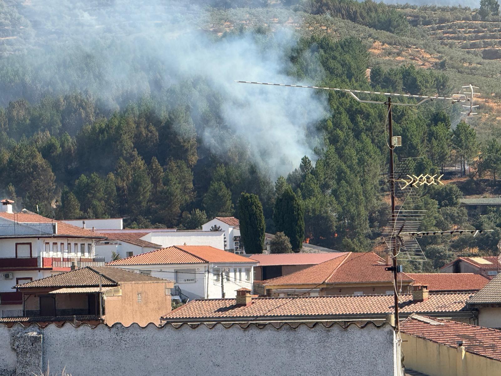 El fuego cerca de las poblaciones