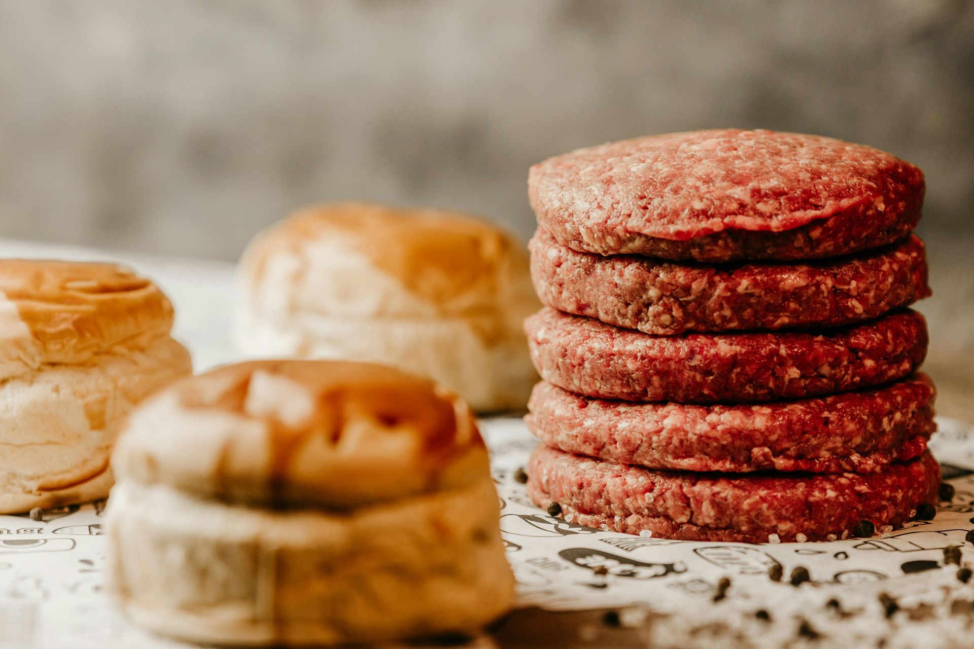 Carne de hamburguesa cruda