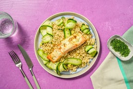 Plato de salmón gratinado