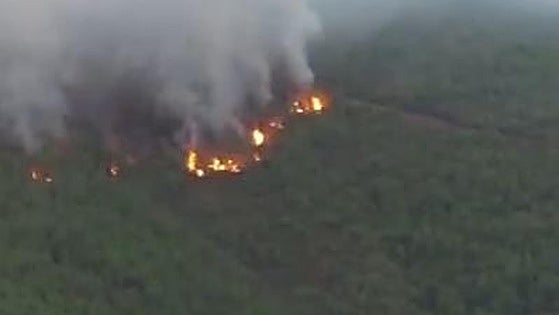 El incendio de Las Hurdes, a vista de dron