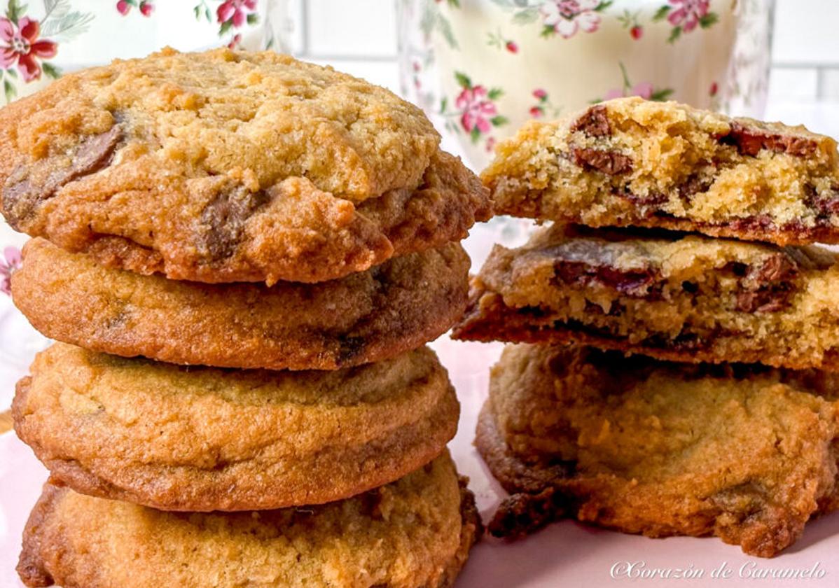 Cookies americanas con chocolate