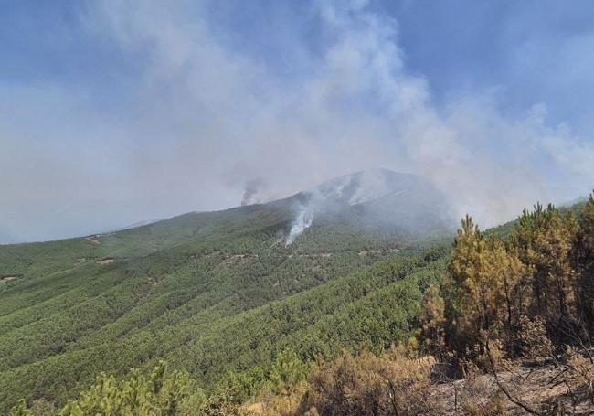 Incendio en Las Hurdes.