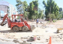 Estado de las obras en el parque López de Ayala, la semana pasada.