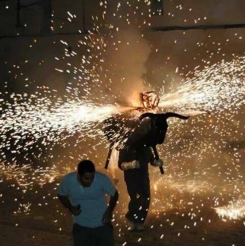 El toro de fuego de Belén