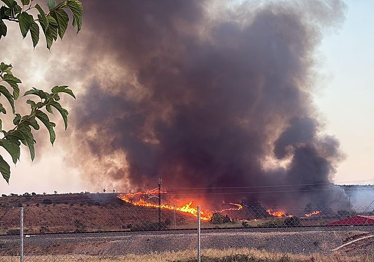 Incendio en Cáceres.