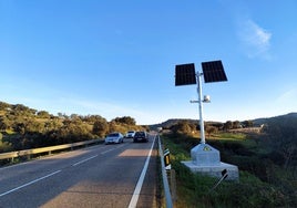 Imagen del radar de tramo de la Ex-110