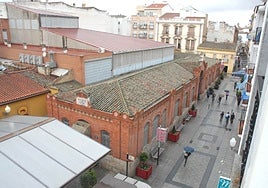 Imagen aérea del antiguo mercado de Calatrava.