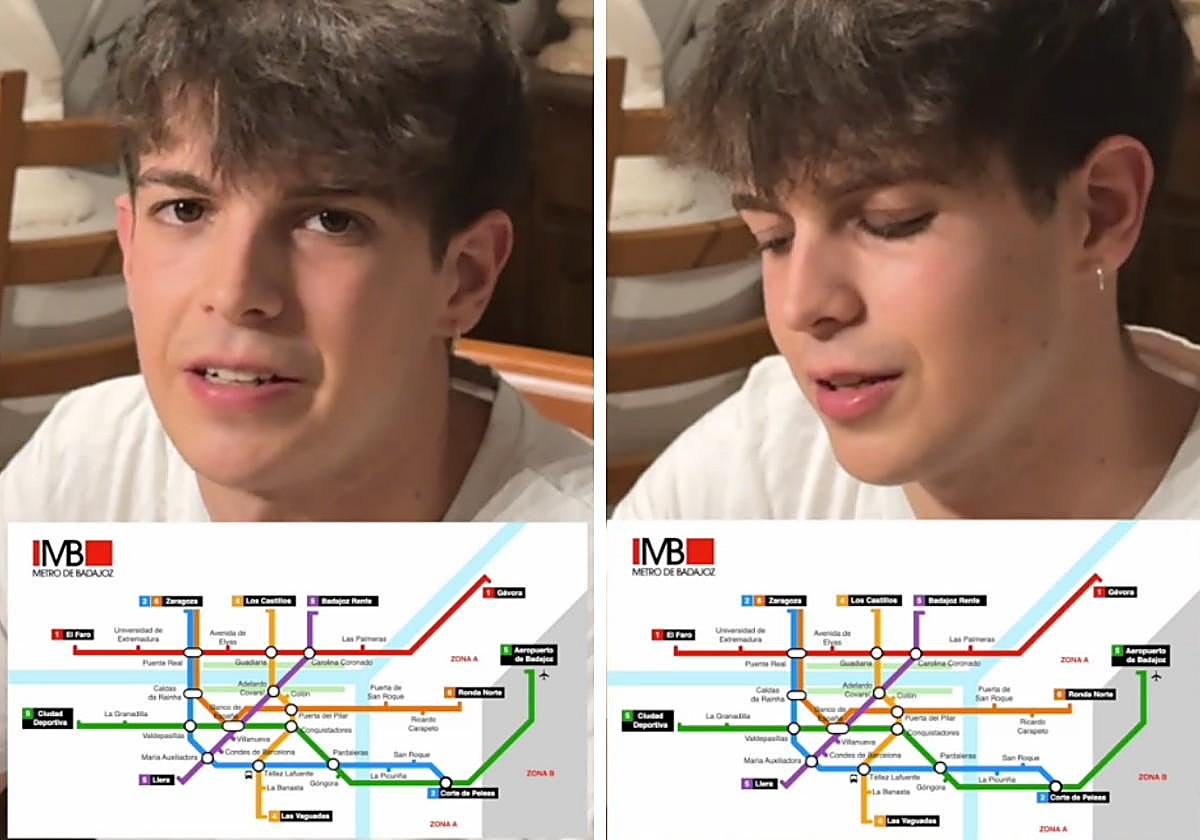 Helio Roque en su vídeo de TikTok