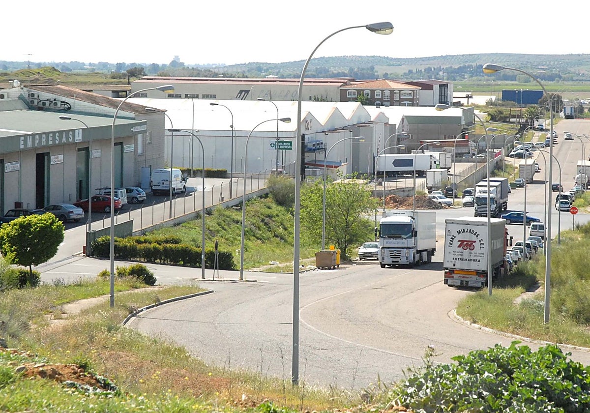 Panorámica del polígono industrial El Prado de Mérida.