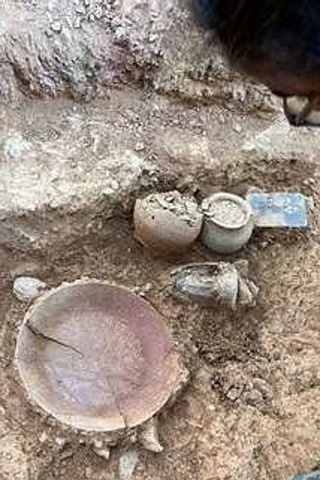 Objetos cerámicos encontrados en esta campaña de excavación en Ammaia.
