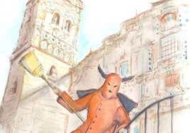 Cartel ganador de la Salida del Diablo de San Bartolomé de este año, por Blanca Lucía Esteban Álvarez.
