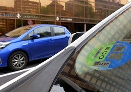 Distintivo ambiental de la Dirección General de Tráfico (DGT).