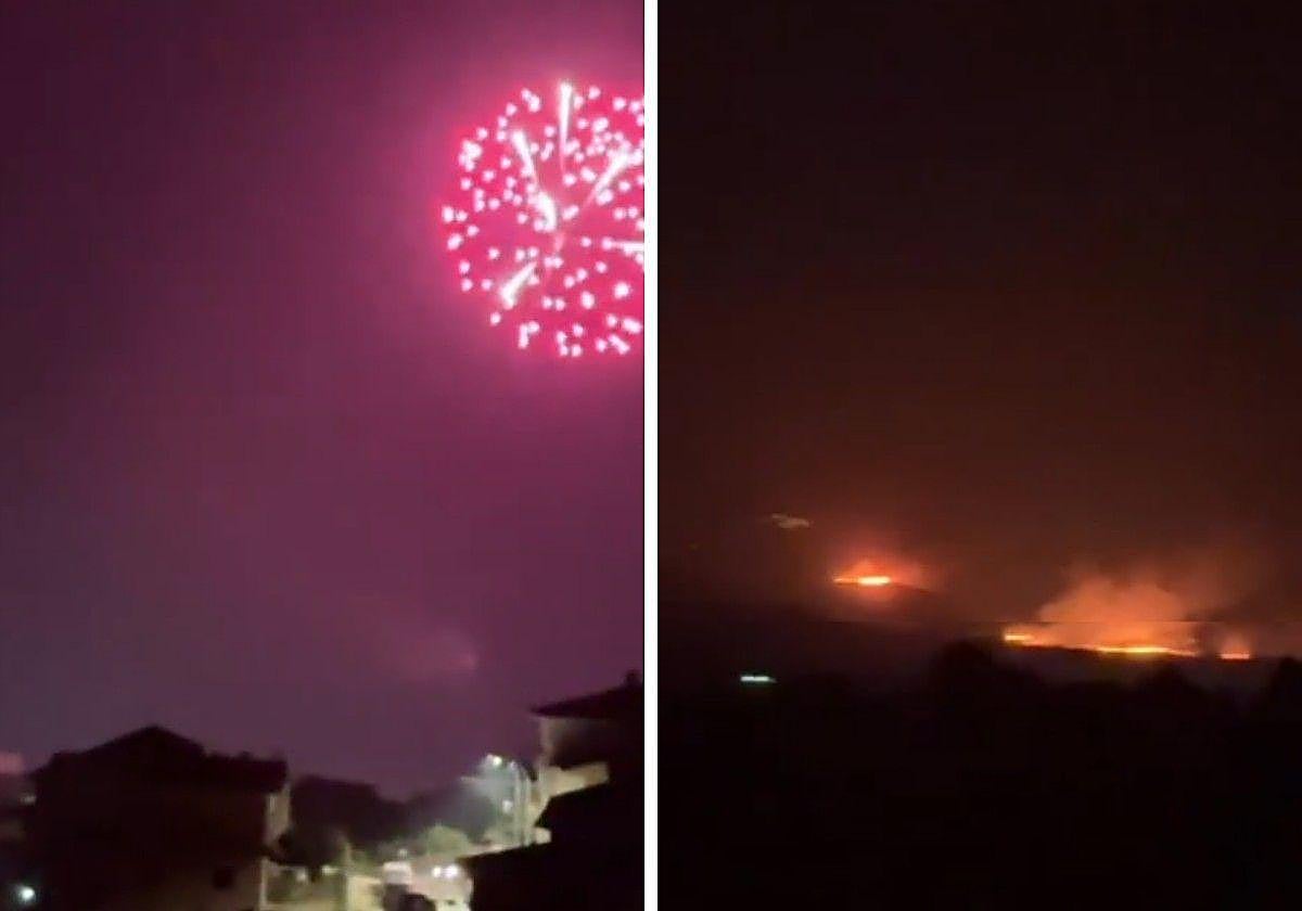 Polémica por los fuegos artificiales en Jaraíz de la Vera durante el incendio de Cuacos de Yuste