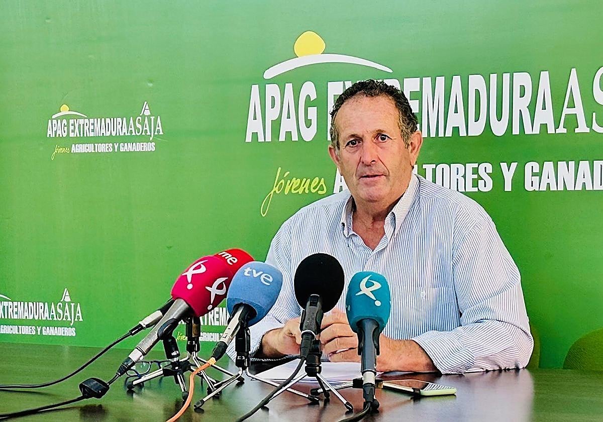 El presidente de APAG Extremadura Asaja, Juan Metidieri, en una imagen de archivo.
