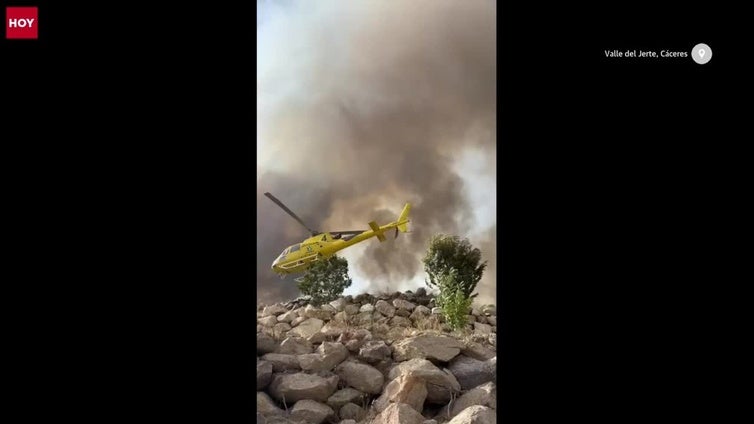 Así se adentran los helicópteros del Infoex