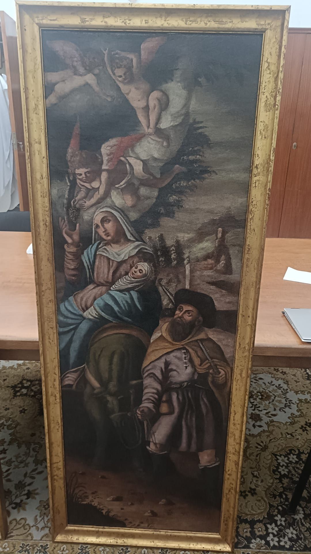 Cuadro de la iglesia de San Agustín restaurado.