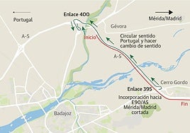 Tramo afectado por las obras.