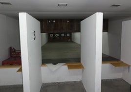Imagen de la galería de tiro de la Policía Local que aparece en pliego de la licitación.