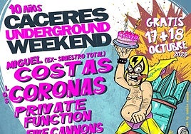 Esta es la música que sonará en el festival Cáceres Underground