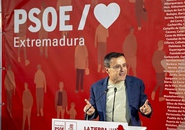 El secretario general del PSOE de Extremadura, Miguel Ángel Gallardo