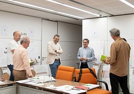 Reunión del jurado el pasado jueves.