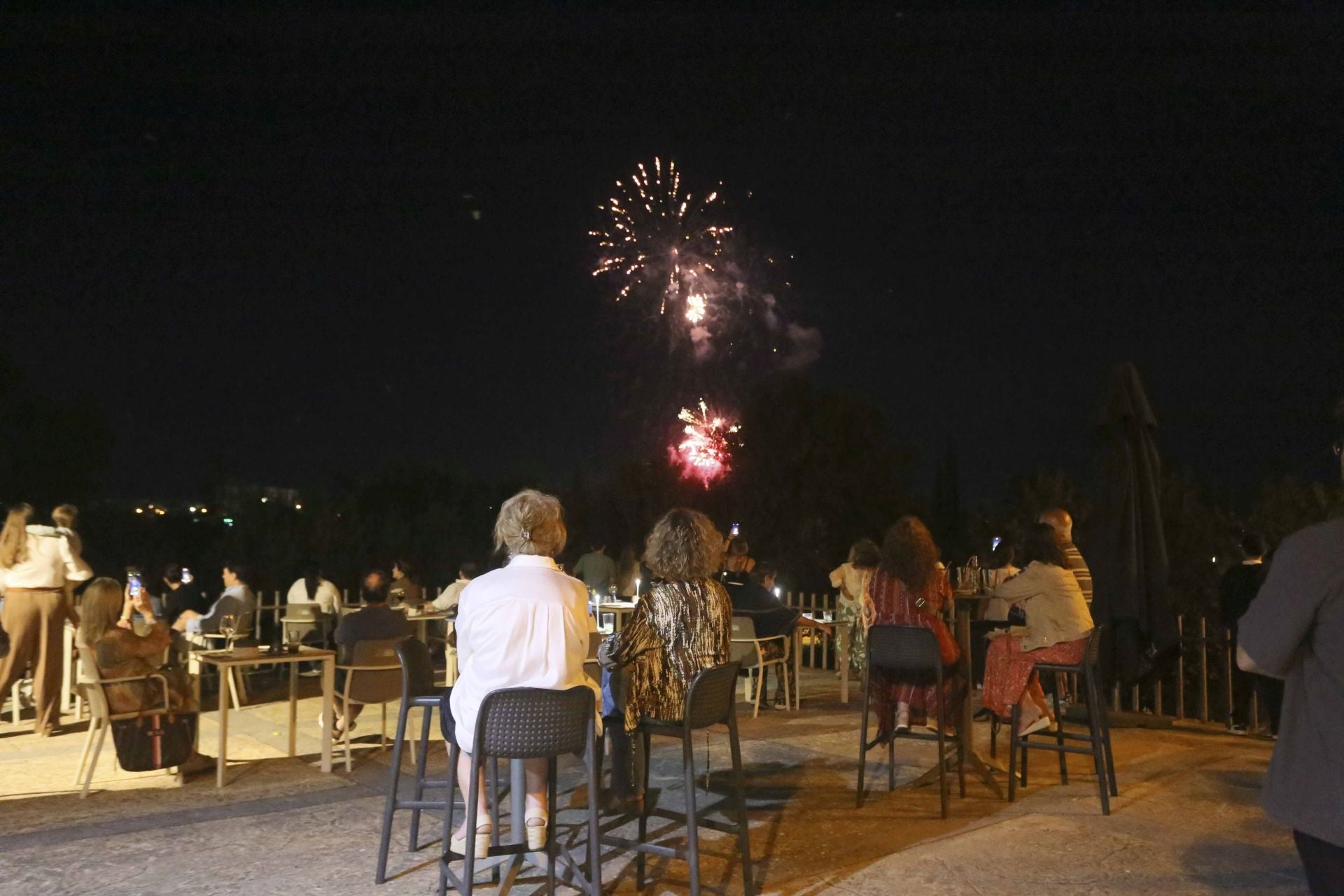 Fuegos artificiales para despedir la Feria de Mérida